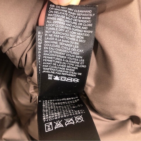 The North Face 700 Fill Nuptse Down Puffer Jacket Chocolate Brown Medium - Picture 12 of 13